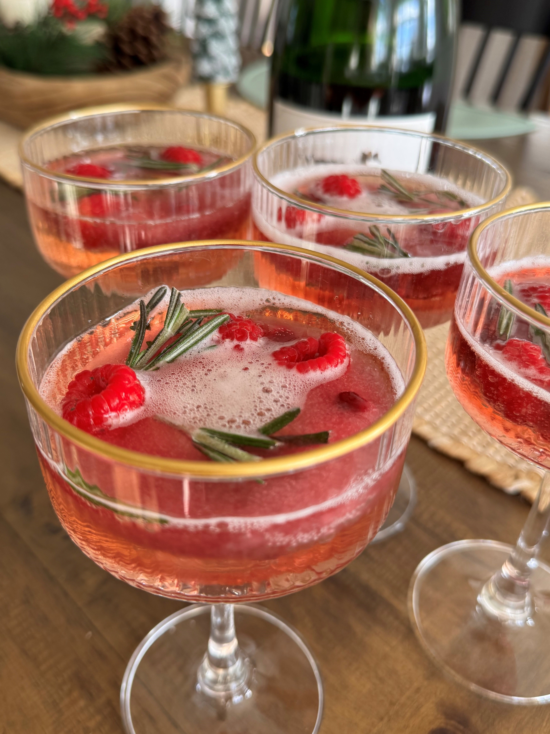 Holiday Wreath Mimosa - KirksCookingAndCocktails
